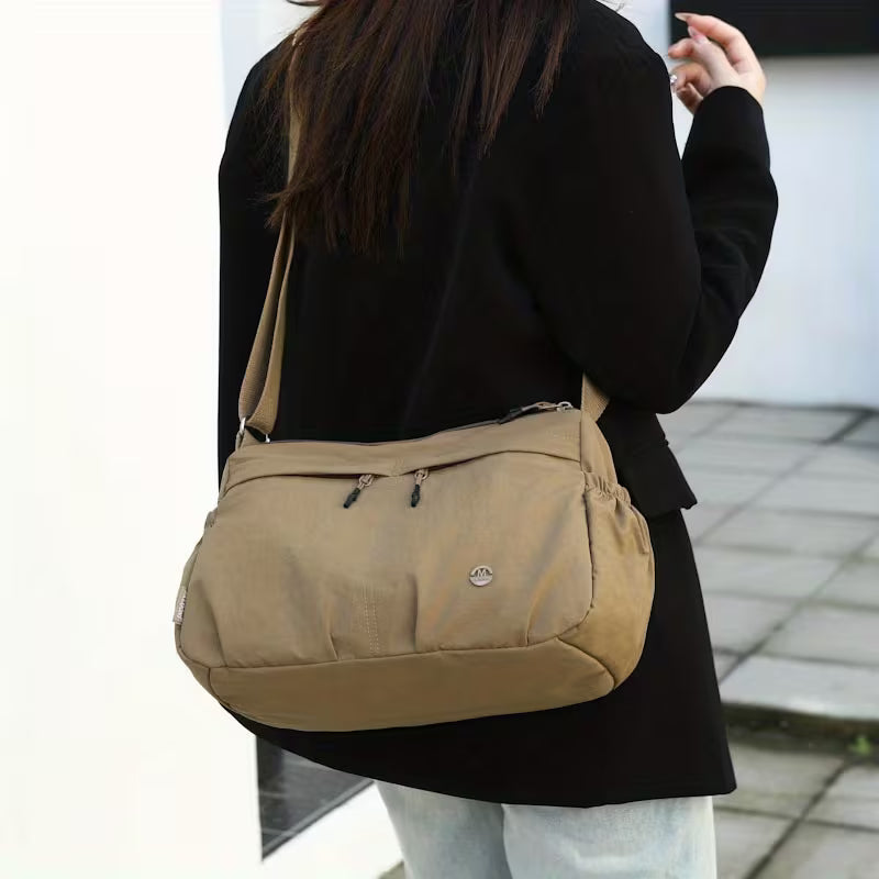 { Pack 2 } A Classic Women Crossbody Bag with Double Pockets