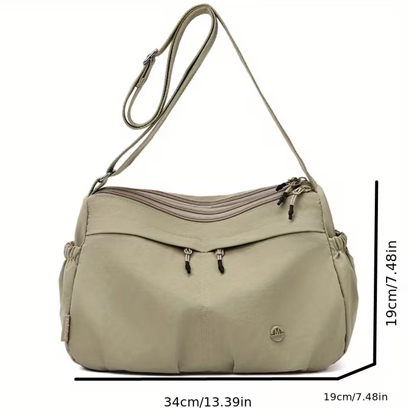 { Pack 2 } A Classic Women Crossbody Bag with Double Pockets