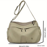 { Pack 2 } A Classic Women Crossbody Bag with Double Pockets