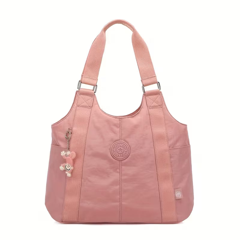 Women Style Dumpling Bag Large Capacity Casual Nylon Tote with Zipper